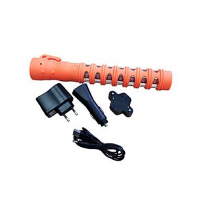 Zizlis satiksmes regulēšanai, oranžs (ar lādētāju), LED