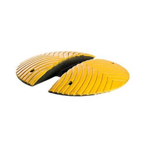 Ātruma slāpētāja (guļošā policista) beigu elements, 500x250x70mm, dzeltens