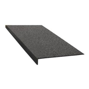 Stiklšķiedras pretslīdēšanas leņķis kāpnēm, melns bez dzeltenas sānu malas, 230x800x30mm