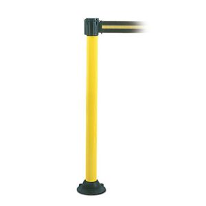 Norobežošanas lenta 3m (dzeltenmelna) ar dzeltenas krāsas statīvu un melnu pamatni (150mm)