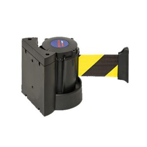 Izvelkama norobežošanas lenta ar sienas stiprinājumu, dzeltenmelna (3m)