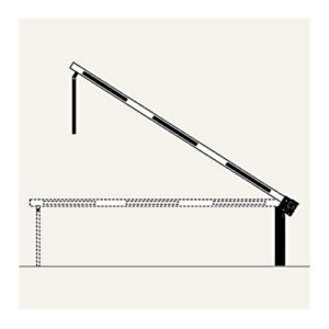 Paceļama barjera ar gāzes spiediena mehānismu un svārsta atbalstu, 3400mm