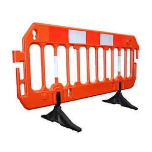 PVC barjera VISION oranža, 2000mm ar standarta 2 pēdām (9kg) [MEL]