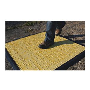 Gājēju pretslīdēšanas plāksne, 1125x1125mm, dzeltena
