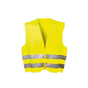 Brīdinoša veste no fluoriscējoša materiāla ar atstarojošām lentām - dzeltena