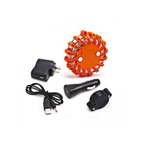 LED brīdinājuma gaisma, apaļa, oranža (komplektā ar lādētāju)