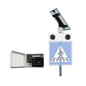 Brīdinoša gājēju drošības sistēma bez gājēju ceļa zīmes (pāris)