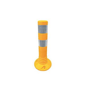 Lokans stabiņš, dzeltens ar 2 baltām atstarojošām lentām, 45cm