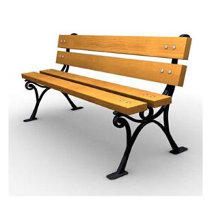 Čuguna soliņš ar atzveltni, 100cm