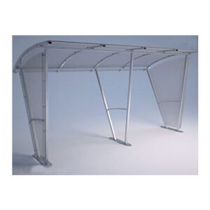 Nojume ar sānu sienām 10 velosipēdu novietošanai, 420x210cm