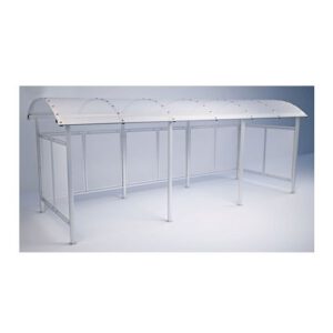 Nojume ar aizmugurējo un sānu sienām 15 velosipēdu novietošanai, 630x230cm