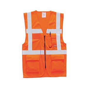 Atstarojoša veste ar praktiskām kabatām un kabatu ID kartei, oranža