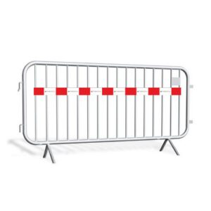 Metāla gājēju barjera ar atstarojošu elementu abās pusēs (2262x1100mm)