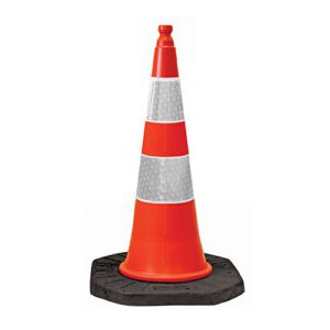 Konuss h=100cm ar PVC pamatni, divas baltas joslas