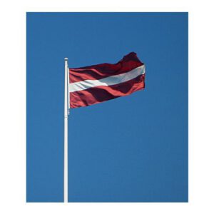 Karoga masts ar ārējo (troses) pacelšanas sistēmu, 12m