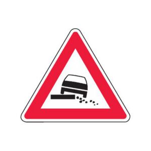 Brīdinājuma zīme Nr.119/Ceļš ar bīstamām nomalēm, 700x700mm, 2. atstarošanas klase