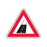 Brīdinājuma zīme Nr.114/Ceļa seguma maiņa, 900x900mm, 1. atstarošanas klase