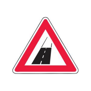 Brīdinājuma zīme Nr.114/Ceļa seguma maiņa (metāla)