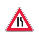 Brīdinājuma zīme Nr.108/Ceļa sašaurinājums, 700x700mm, 1. atstarošanas klase