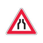 Brīdinājuma zīme Nr.107/Ceļa sašaurinājums, 700x700mm, 1. atstarošanas klase