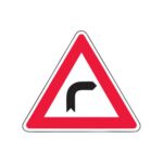 Brīdinājuma zīme Nr.103/Bīstams pagrieziens, 900x900mm, 1. atstarošanas klase