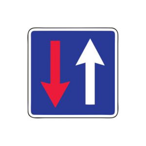 Priekšrocības zīme Nr.209/Priekšroka attiecībā pret pretim braucošajiem (metāla)