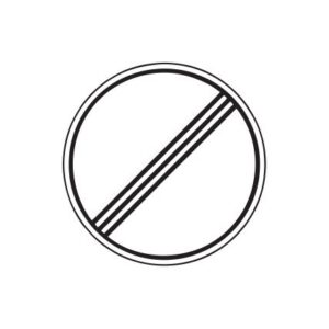 Aizlieguma zīme Nr.330/Visi ierobežojumi beidzas, d.700mm, 2. atstarošanas klase