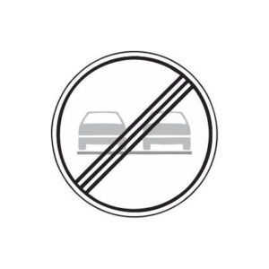 Aizlieguma zīme Nr.320/Apdzīšanas aizliegums beidzas, d.700mm, 1. atstarošanas klase