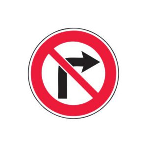 Aizlieguma zīme Nr.315/Nogriezties pa labi aizliegts, d.700mm, 1. atstarošanas klase