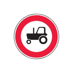 Aizlieguma zīme Nr.308/Traktoriem braukt aizliegts, d.700mm, 2. atstarošanas klase