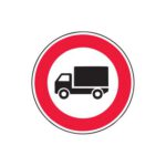 Aizlieguma zīme Nr.306/Kravas automobiļiem braukt aizliegts, d.700mm, 1. atstarošanas klase