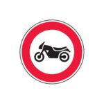 Aizlieguma zīme Nr.304/Motocikliem braukt aizliegts, d.700mm, 2. atstarošanas klase