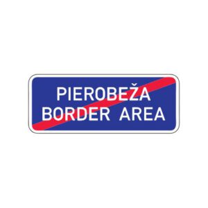 Norādījuma zīme Nr.548/Pierobežas beigas, 1600x700mm, 1. atstarošanas klase