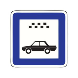 Norādījuma zīme Nr.543/Vieglo taksometru stāvvieta, 600x600mm, 2. atstarošanas klase