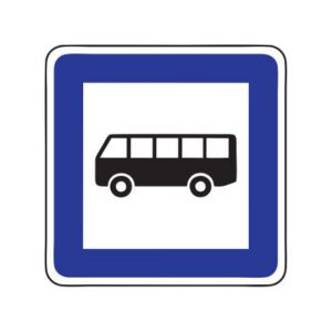 Norādījuma zīme Nr.541/Autobusa un trolejbusa pietura (bez uzraksta), 600x600mm, 1. atstarošanas klase