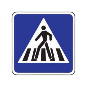 Norādījuma zīme Nr.535/Gājēju pāreja, 700x700mm, 1. atstarošanas klase