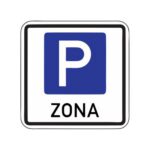 Norādījuma zīme Nr.529/Stāvvietu zona, 900x900mm, 2. atstarošanas klase