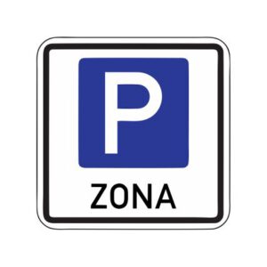 Norādījuma zīme Nr.529/Stāvvietu zona, 900x900mm, 2. atstarošanas klase