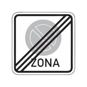 Norādījuma zīme Nr.524/Stāvēšanas aizlieguma zonas beigas, 900x900mm, 2. atstarošanas klase