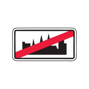 Norādījuma zīme Nr.520/Apdzīvotas vietas beigas, 1000x400mm, 1. atstarošanas klase