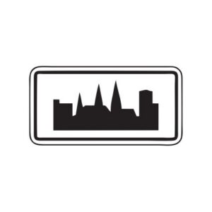 Norādījuma zīme Nr.519/Apdzīvotas vietas sākums, 1000x400mm, 2. atstarošanas klase