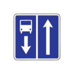 Norādījuma zīme Nr.507/Ceļš ar joslu pasažieru sabiedriskajiem transportlīdzekļiem, 700x700mm, 2. atstarošanas klase