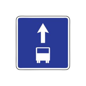 Norādījuma zīme Nr.505/Josla pasažieru sabiedriskajiem transportlīdzekļiem, 700x700mm, 1. atstarošanas klase