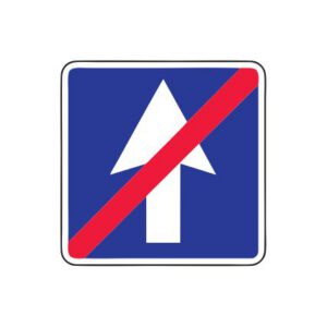 Norādījuma zīme Nr.502/Vienvirziena ceļa beigas, 700x700mm, 2. atstarošanas klase