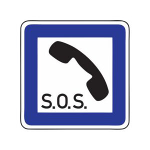 Servisa zīme Nr.633/Avārijas tālrunis, 700x700mm, 1. atstarošanas klase