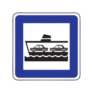 Servisa zīme Nr.628/Prāmis, 700x700mm, 1. atstarošanas klase