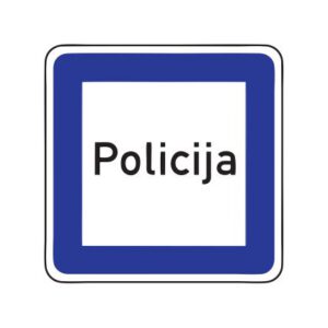 Servisa zīme Nr.620/Policija, 700x1050mm, 2. atstarošanas klase