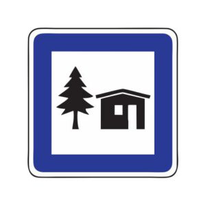 Servisa zīme Nr.611/Jaunatnes tūrisma mītne, 700x1050mm, 2. atstarošanas klase