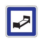 Servisa zīme Nr.610/Viesnīca, motelis vai viesu māja, 600x600mm, 2. atstarošanas klase