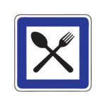 Servisa zīme Nr.608/Restorāns, 600x600mm, 2. atstarošanas klase